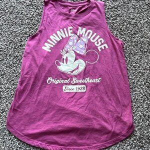 Magenta Minnie Mouse Tank Top, women’s size large, Disney Shirt